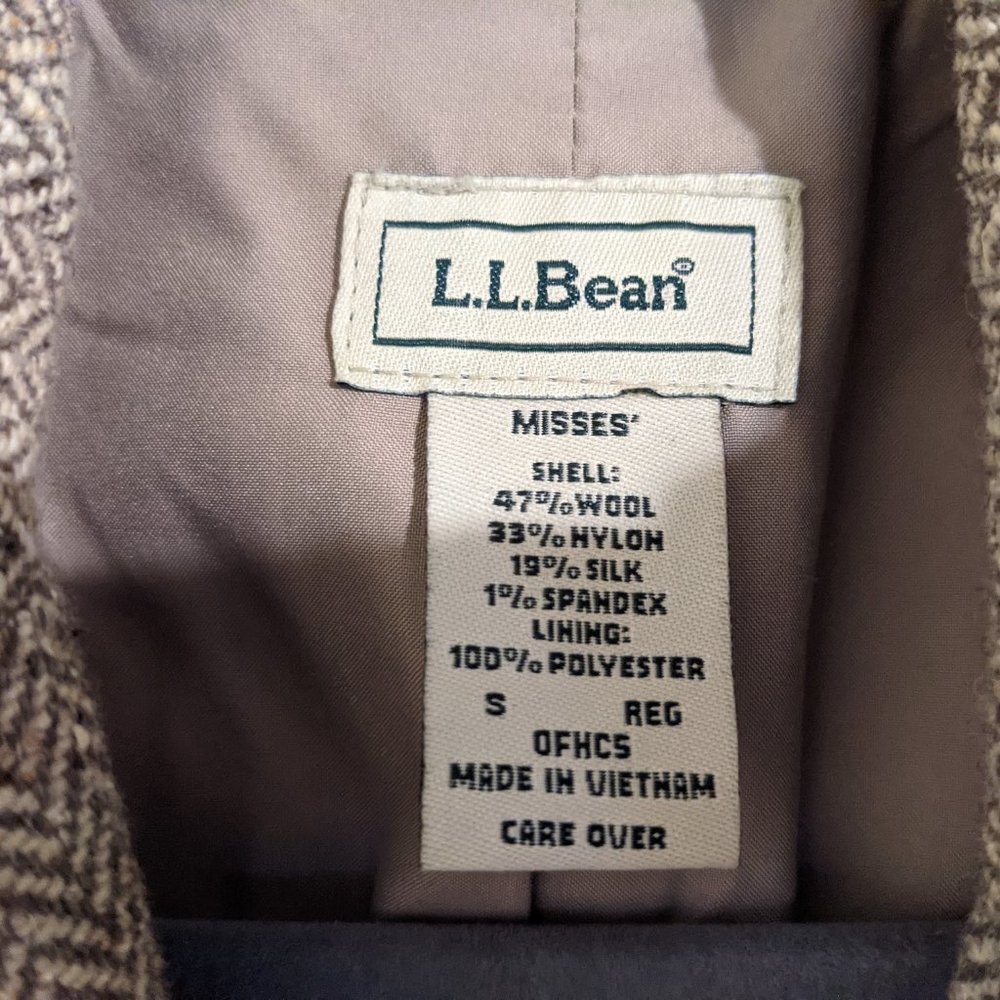 LL Bean Wool Blend Brown Blazer - Picture 2 of 3